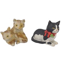 Vintage 80s Set of 2 Ceramic Cat Figurines, Tabby Kittens, Schmid Gordon... - £21.70 GBP