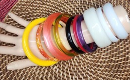 Vintage Lucite And More Bangle Bracelet Lot - $40.59