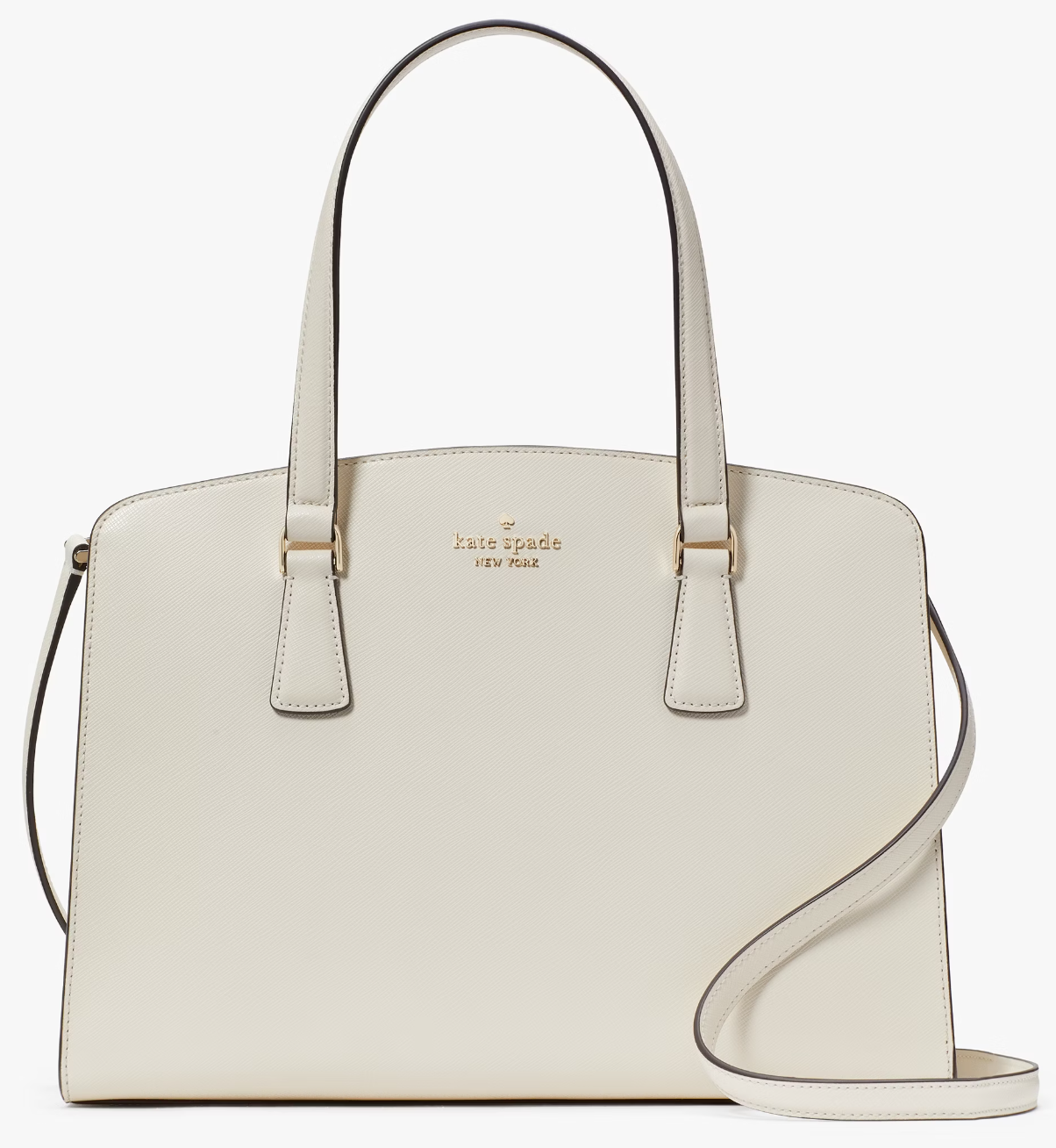 Kate Spade Perry Ivory White Leather Satchel Bag KG025 Meringue NWT Purse $399