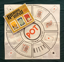 Vintage 1965 Whitman Rummy Royal game 4804 cards chips paper sheet mat - £7.99 GBP