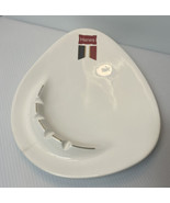 Large vintage Hanes Ashtray 10 By 8 Inches MCM  White Some Crazing Scripto - £18.37 GBP
