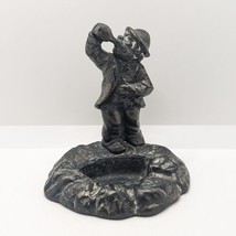 Vintage Spelter Ashtray with Drinking Man, Metalware - £23.77 GBP