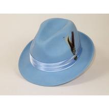 Bruno Capelo Hat Australian Wool Crushable Fedora Giovani UN120 Light Blue image 6