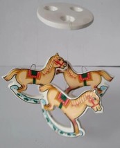  Vintage ceramic Christmas Wind Chimes -  Rocking Horses  by ACL - £6.01 GBP