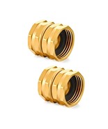 2 pcs Garden Hose Fittings Brass Double Female  Connector 3/4&quot; GHT - $178.48 MXN