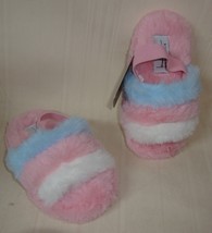 Nicole Miller PINK Fur Faux  Slide Strap Sandal Slipper Toddler Size 5/6... - £9.24 GBP