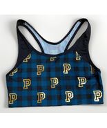 Victoria&#39;s Secret PINK Sports Bra Ultimate Plaid Black Green Gold Lined ... - $271.24 MXN