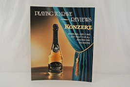 Konzert Trocken Sparkling Wine Poster Sign &quot;Playing To Rave Reviews&quot; ~16... - $24.00