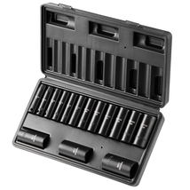 VEVOR 3/8" Drive Impact Socket Set, 15pcs Deep Socket, 6 Point Cr-Mo All... - $30.99