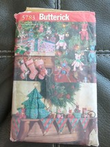 Butterick 5783 Jointed Teddy Bear Ornament Tree Skirt Stuffed Tree And More - £7.56 GBP