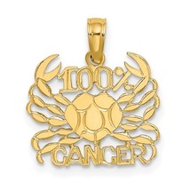 14K Yellow Gold or 14K White Gold 100% Cancer Zodiac Charm - £119.40 GBP