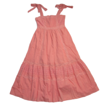 NWT LoveShackFancy Ayala Maxi in Peach Blossom Lace Tie Strap Tank Dress 6 $375 - £116.81 GBP