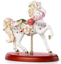 Lenox 2017 Christmas Carousel Horse Figurine Holiday Sweet Treats #866691 New - £116.62 GBP