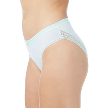 No Boundaries Women&#39;s Cotton Bikini Panty W Lace X-SMALL Light Green Whi... - $11.17