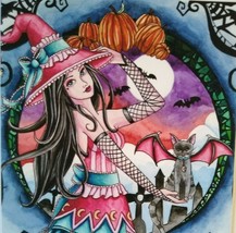 Halloween Postcard Nikki Burnette Gothic Witch Fantasy Aelita 2012 Limited To 35 - £92.94 GBP