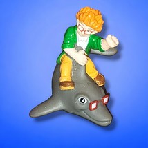 1990 Burger King Kids Club Water Mates Red Head Boy With Glasses Dolphin... - $3.14