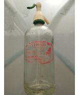 Antique Seltzer Bottle La Delicia Valdepeñas Tiburcio Merlo El Zorro - $563.87 MXN