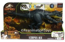 Jurassic World Park Camp Cretaceous Slash &#39;N Battle Scorpios Rex Dinosaur Sound - £97.62 GBP