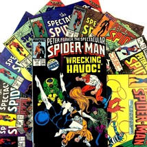 Spectacular Spider-Man 10 Comic Lot Marvel 58 73 96 125 145 146 147 152 155 159 - $29.65