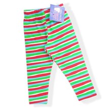 Vintage Flap Happy Pants Girls 12 m Green Red Leggings Pull On Striped U... - £8.84 GBP