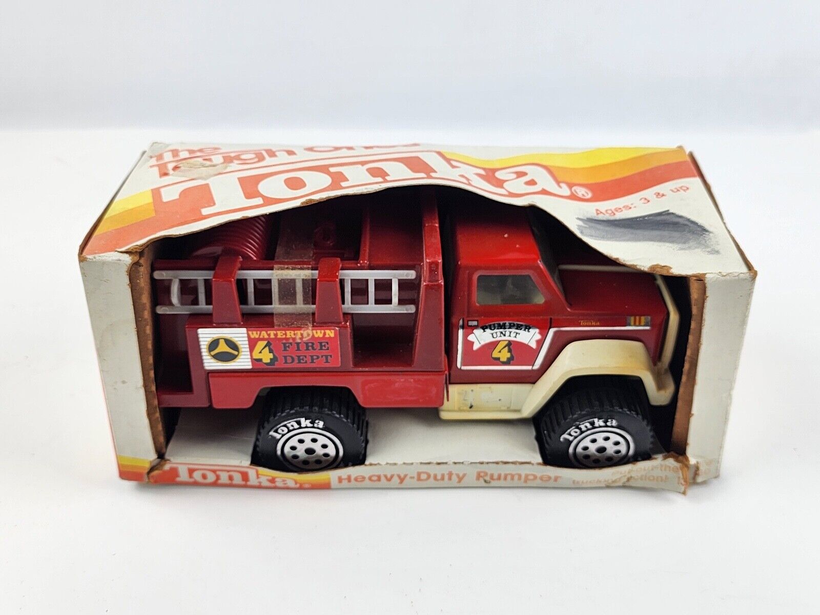 Primary image for 1983 Tonka Tough Ones Heavy Duty Pumper Fire Truck New in (poor) box