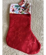 NEW Disney Kids Mickey Mouse Daffy Duck Pluto Red White Fleece Stocking - $11.41 CAD