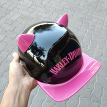 Motorcycle Helmet Baseball Cap Style cat woman fiberglass custom Helmet ... - £201.45 GBP