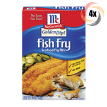 4x Boxes McCormick GoldenDipt Fish Fry Seafood Fry Mix | 10oz | No MSG - £27.17 GBP