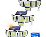 Solar Motion Sensor Flood Lights Outdoor - 496Leds 3500Lm 3 Lighting Mod... - $162.99