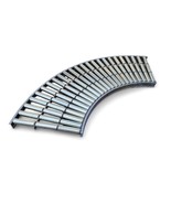 Pesanti Rollenbahn Curva 60cm Stahlrollen Divisione 75mm Rotoli Bahn - $1,600.68 CAD