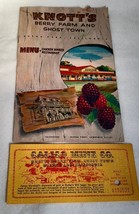 Vintage 1960s Knott&#39;s Berry Farm Chicken Dinner Menu- Brochure- Mine Ticket - $12.82