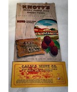 Vintage 1960s Knott&#39;s Berry Farm Chicken Dinner Menu- Brochure- Mine Ticket - $244.08 MXN