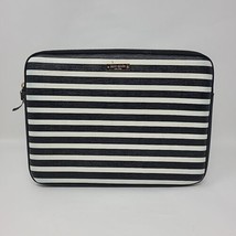 Kate Spade NY Black/White Striped Padded Grain Eco leather Small 14&quot; Tablet Case - £12.60 GBP