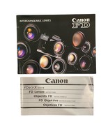 CANON FD Interchangeable Lenses Booklets Guides Instructions Manuals VINTAGE - $14.95