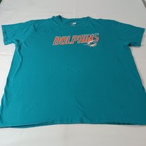 NFL Team Apparel MIAMI DOLPHINS Men's Blue Aqua Short Sleeve Cotton T-Shirt 2XL image 8