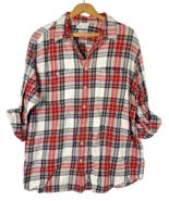Sonoma Flannel Shirt XL Button Down Plaid Tartan Check White Red Mens Go... - $39.73