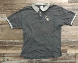 Vintage Warner Bros Studio Store Looney Toons Golf Polo Mens Large Gray Taz - £18.36 GBP