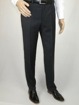 Mens MANTONI Flat Front Pants 100% Wool Super 140&#39;s Classic Fit 46306-3 ... - £55.46 GBP