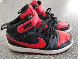 Nike Court Borough Mid 2 Red Black Youth 7 CD7782 003 Basketball Shoe - £36.54 GBP
