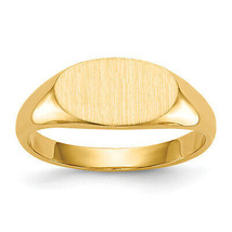 14k 6.5x11.5mm Closed Back Signet Ring RS258 - $462.60