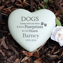 Dog Memorial Personalised Dogs PawPrints Heart Memorial Dog Lovers Gift ... - £18.07 GBP