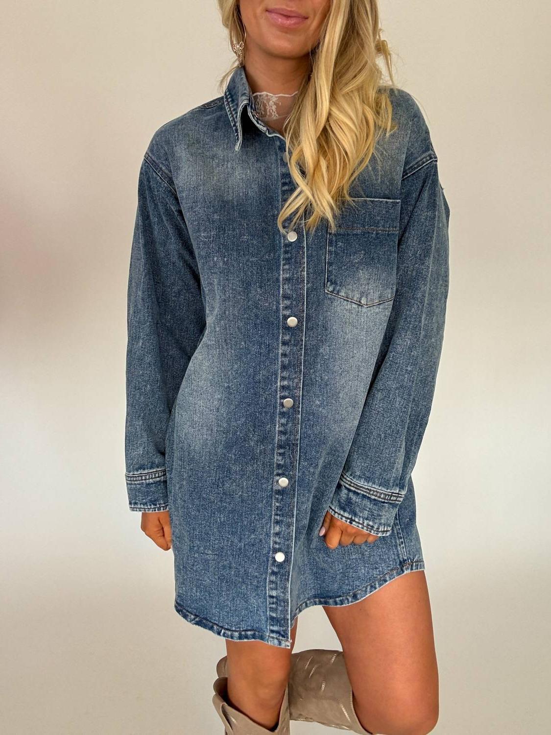Veveret Denim Button Down Dress Size M - $46.53