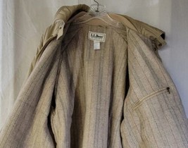 Vintage LL Bean Mens XXL Wool Lined Parka Trench Coat Jacket Zip Snaps 2XL - $65.41