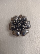 Finger Ring Large Flower Boho Shabby Victorian Jewelry Silver Tone Sz 16 mm /5.5 - $9.35