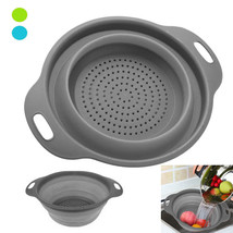 1 X Collapsible Strainer Colander Silicone Bowl 11.8&quot; Kitchen Sink Drainer Tool - £15.97 GBP