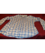 ROUGH STOCK PANHANDLE SLIM BLUE WHITE PLAID ROD 1518 LONG SLEEVE SHIRT 1... - €12,70 EUR