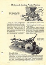 McCormick-Deering Potato Planters and Drills Dual Page Ad Spec Sheet - $15.90