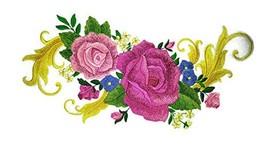 Custom and Unique Garden&#39;s Best Delight [Rose Spray with Flourish] Embro... - £25.41 GBP