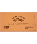 Diet Center Vintage Business Card Tucson Arizona bc7 - £3.10 GBP