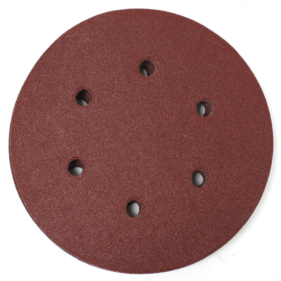 10 pc 6&quot; 6 Vacuum Hole Hook &amp; Loop Sanding Disc 80 Grit Random Orbit - $6.79